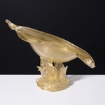 Large Ercole Barovier CONCHIGLIA Shell Compote / Vessel, Murano